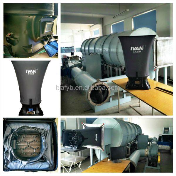 Highly Accurate Air Volume Meter Balometer Air Flow Capture Hood with Data Storage