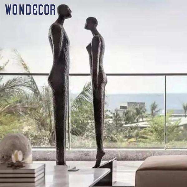 Projeto 3D exterior da escultura 192cm da pessoa do metal da decoração do jardim
