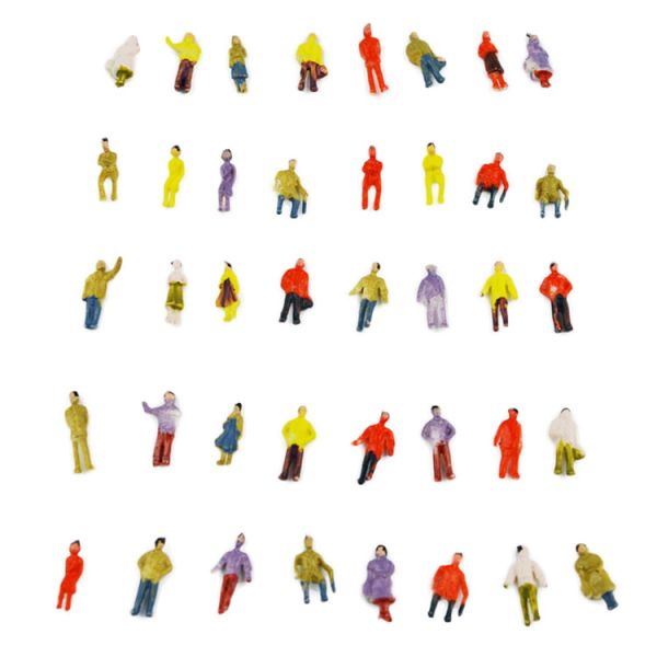1:100 scale ABS plastic model painted figures model people 2cm for model building materias