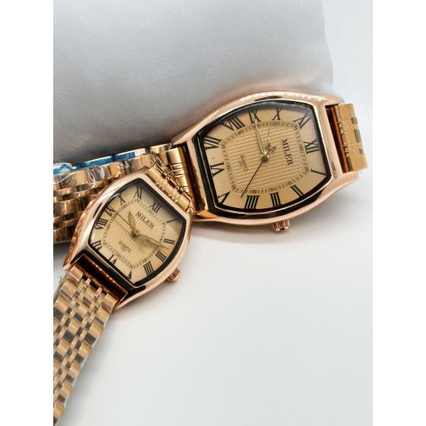 Китайская фабрика Горячий любитель Роскошный бизнес Нержавеющая сталь Золото Классические водонепроницаемые Часы для пар