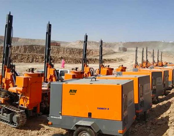Portable Diesel Screw Air Compressor Applied to Mines/Construction works /Manufacturing Plant