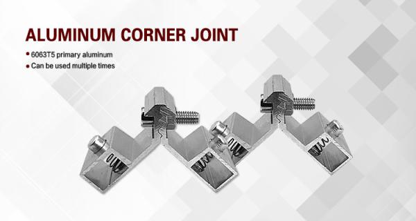 Conector de esquina de alumínio de corte reto a 45 graus