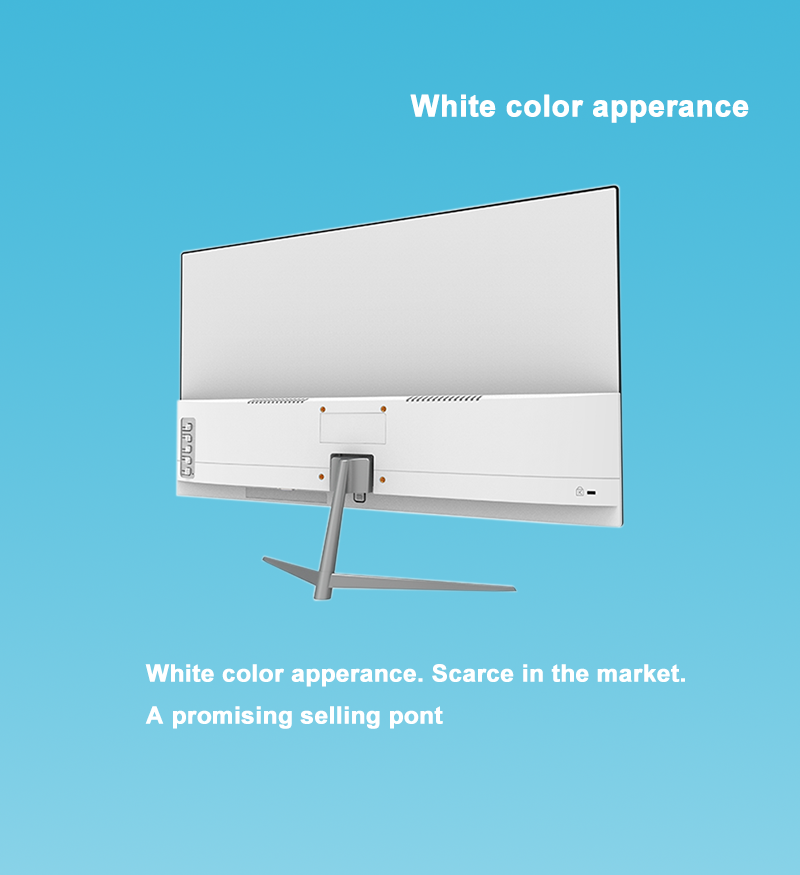 IPS Screen 24 Inch LED Gaming Computer Monitor High Refresh Rate White Color Eye Care