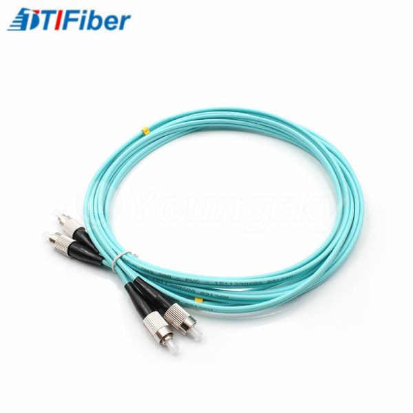 Indoor Duplex OM3 Fiber Optic Patch Cables Jumper MM FC - FC UPC Low Insertion Loss