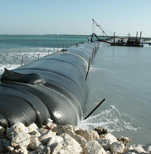 Open Size 0.2-0.8mm FILTER Geotextile Dewatering Bags Tubes Filtration In Industrial Environments