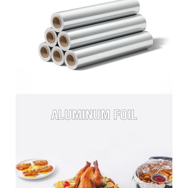 Moisture Proof Catering Wrapping Biodegradable Disposable Tableware 28mm Aluminium Foil Roll