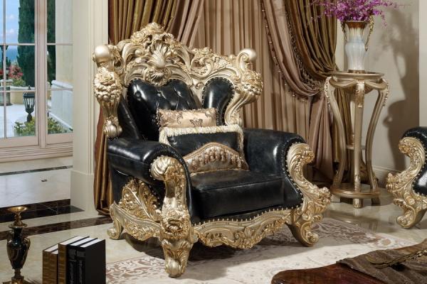Luxury Classic Living room Sofa sets online direct sales price by Beech wood carfted and Import Italy Leather upholstery