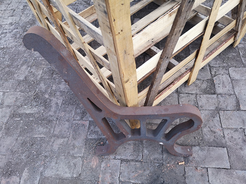 Vintage Antique Park Bench Ends For Street Decoration , Cast Iron Bench Parts