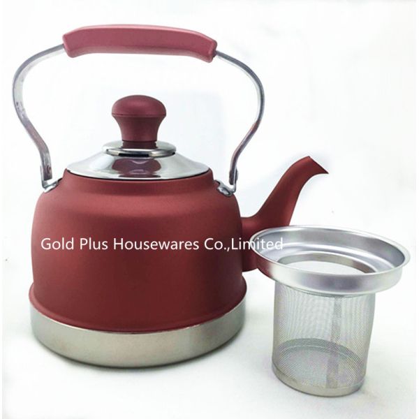 16cm 18cm Heat Retention Stainless Steel Tea Kettle Double Layer