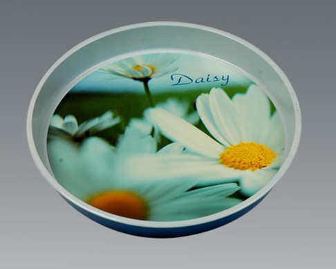 Customized Gavanlized Tinplate Round Tin Tray With Printing