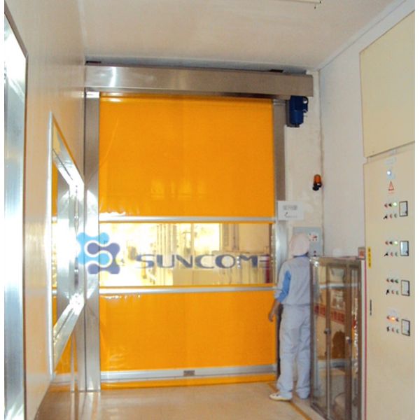 Цветная дверная рама из ПВХ высокоскоростные промышленные двери, используемые в химической промышленности