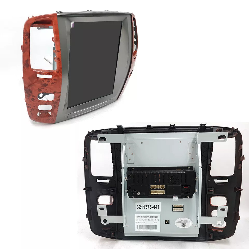 Tesla Vertical Screen Android Car Radio Multimedia 12,1 дюйма Для Toyota LC100 2002-2007 года