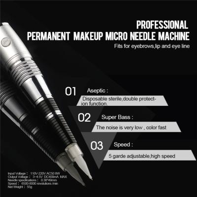 C.C. permanente operada fácil 3~4.5V max 400mA do poder da máquina da tatuagem da sobrancelha de TKL