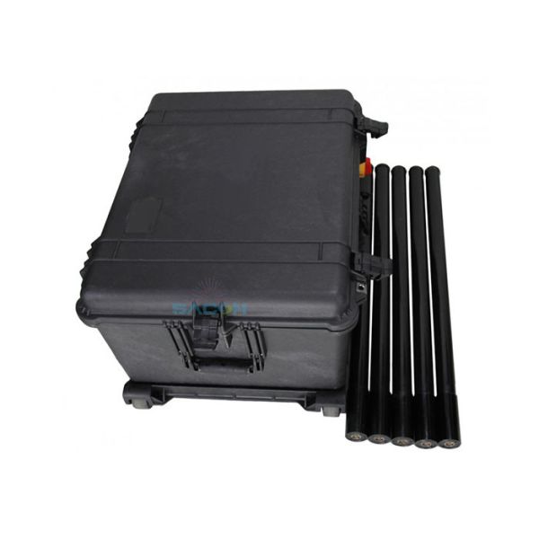 200m Range 150W Power 5 Bands Portable Manpack RF Jammer for Security Forces