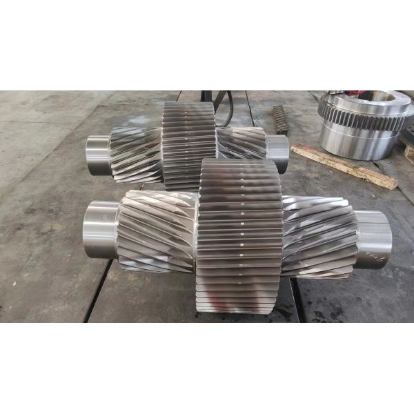 Heavy Duty Forged Shaft with Gear / Gear Shaft for Cement Ball Mill Rotary Kiln