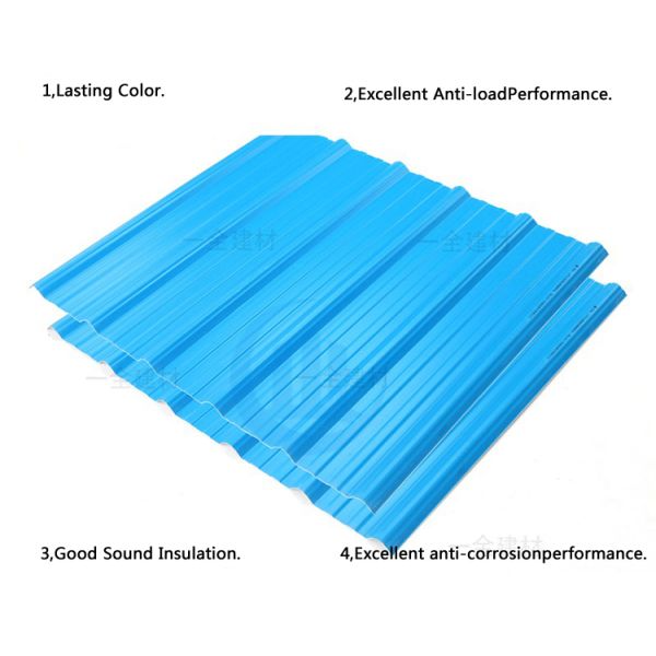 Waterproof PVC Roof Tile 1.0mm-2.5mm Thickness for Warehouse Factory