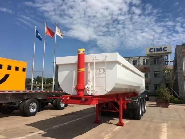 Jost Kingpin Customized 3 Axle 60tons Trailer Dump Truck With Fuwa/BPW Axle