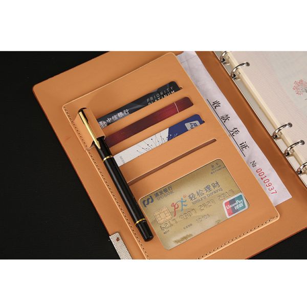 Customized A5 Business Notebook with Portable Loose-leaf Design and Leather Cover
