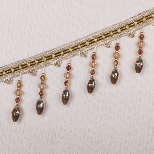 Handmade fashionable chain beads lace tassels fringes for curtain/sofa/pillow decoration