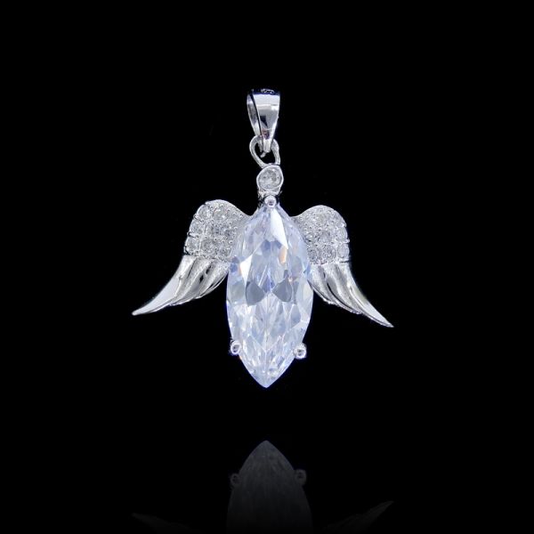 Первоначальные серебряные кубические ювелирные изделия шкентеля пасьянса Зирконя шкентель/С925 Зирконя