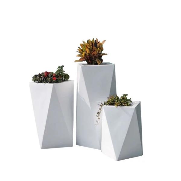 Square Fibreglass Planter High Planter For Indoor And Outdoor Use