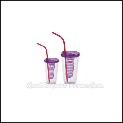 Promotional printed logo plastic tumbler mug water drink cup bottle gift