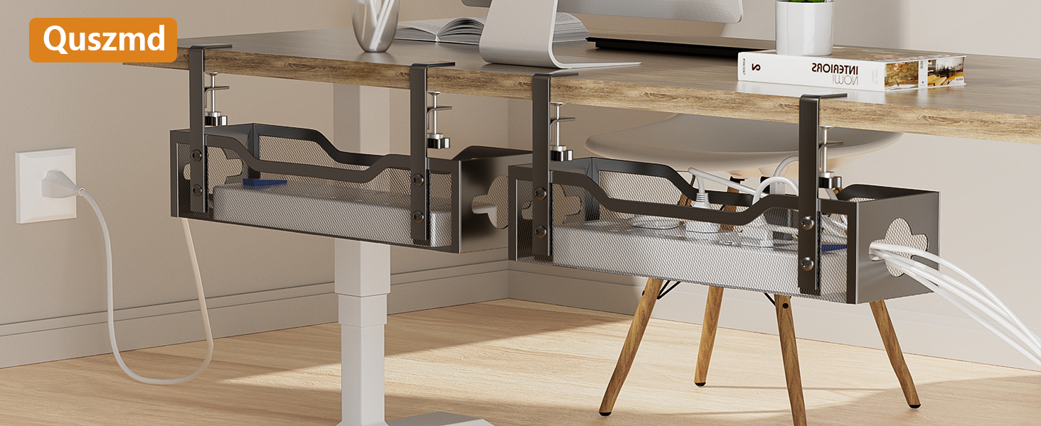 Custom Size Cable Duct Desk No Drilling Wire Management for Office Cable Concealment