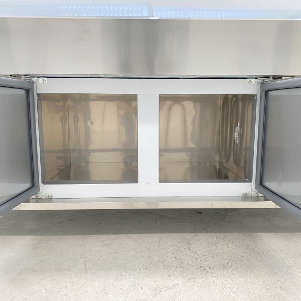 Fast Food Freezer Show Case 2 Door Display Chest Freezer Adjustable