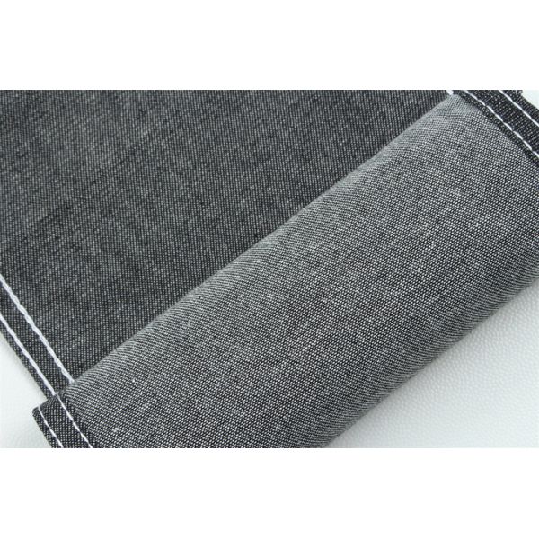 5 Onces 100% Cotton Black Color Rigid Denim Jeans Fabric For Shirts