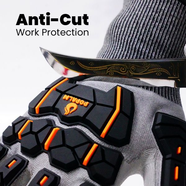 Lightweight TPR Gloves Anti Collision Washable PU Coated Cut Resistant Gloves