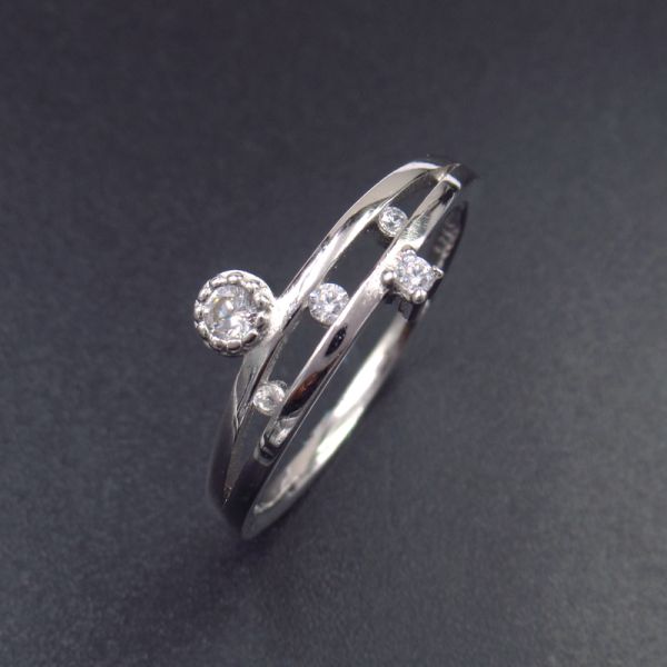 Crown 925 Silver Cubic Zirconia Engagement Rings For Girls Princess Very Cute Castle