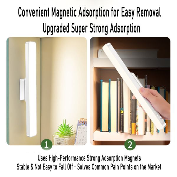 Rechargeable Magnetic ABS Table Lamp with Remote Control LED Night Light Touch Reading Light for Students Living Room Gift