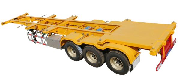 13 Ton Fuwa Skeleton Container Semi Trailer With 4/6/8 Sets T30/30 Chamber And ABS Brake
