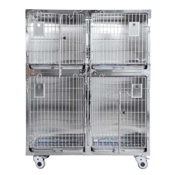 Jaula para perros con ruedas para hospitales de mascotas