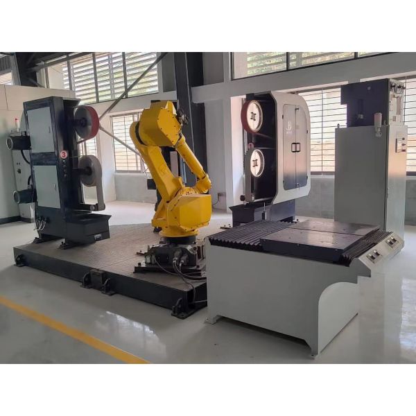 Robotic Polishing Surface Grinder Processing Automatic Robotic Grinding Cell For Brass Faucet