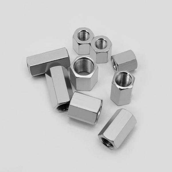 Écrou de raccord fileté zingué GB52, écrou de raccord hexagonal pour connexion/fixation