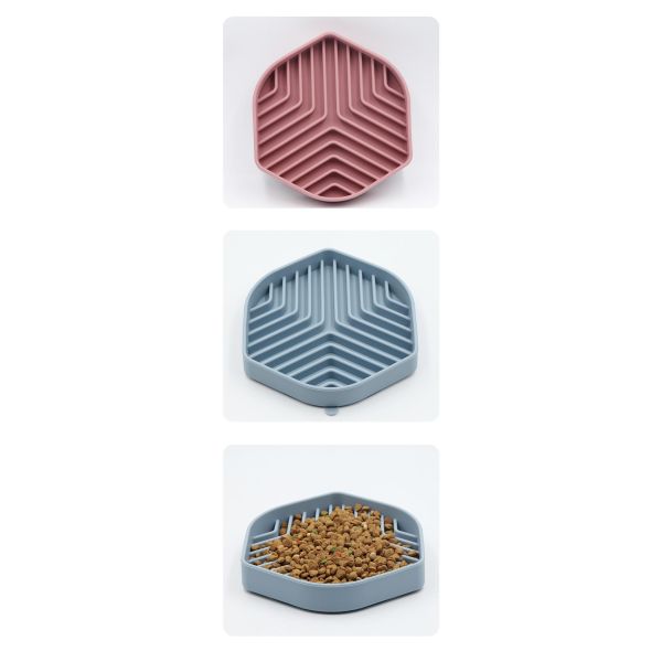 Pet Silicone Treat Dog Lick Mat With Suction Slow Feeder Bowl for Stocked Pet