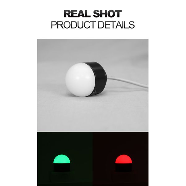 Lámpara indicadora LED de 24 V CC, hemisferio de 35 mm, luz indicadora de señal de 3 colores con color RYG