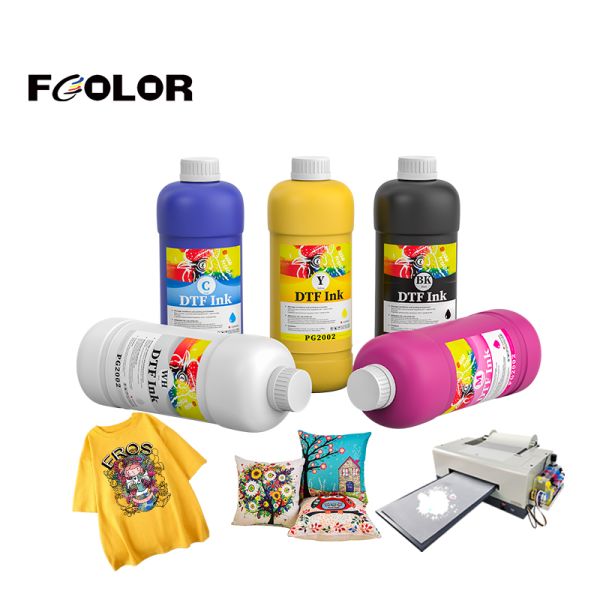 Fcolor 1000Ml Digital Transfer Printing Pigment White Ink Pet Film Printer Dtf Ink for Eposn L1800 I3200 4720 L805 Xp600 Dtf Ink