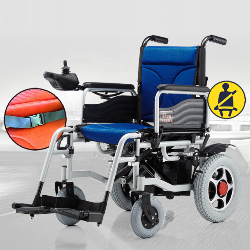 New Power Electric Wheelchair Foldable Disabled Wheelchair Lightweight Aluminum Battery Remote Wheelchair 140kg