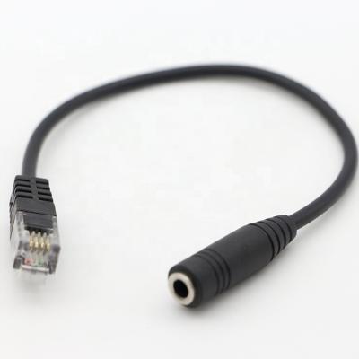 OEM RJ9 RJ10 à féminin 3,5 mm CTIA Plug Audio Jack Headset Adapter câble pour téléphone