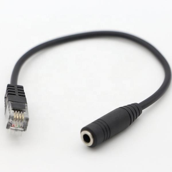 OEM RJ9 RJ10 to Female 3.5mm CTIA Plug Audio Jack Headset Adapter Cable for Telephone
