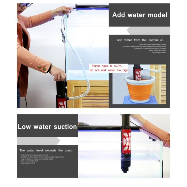 Agua de limpieza Chan del extractor del barro de la arena del acuario del filtro automático del aspirador de la grava del acuario