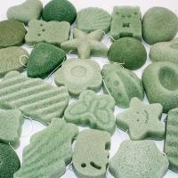 Esponja Konjac do chá verde de fibra vegetal do ODM do OEM para a pele propensa da acne