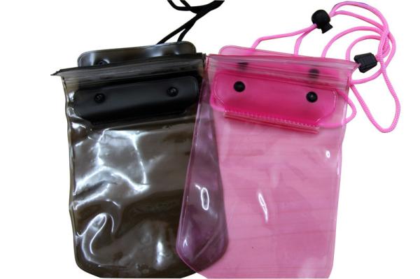 50C Transparent Waterproof cell phone bag adjust rope for swimming