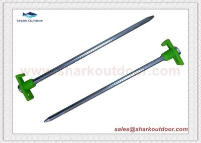 Metal Forged Steel Galvanized Hiking Tent Accessories Rock peg With Green Stoper