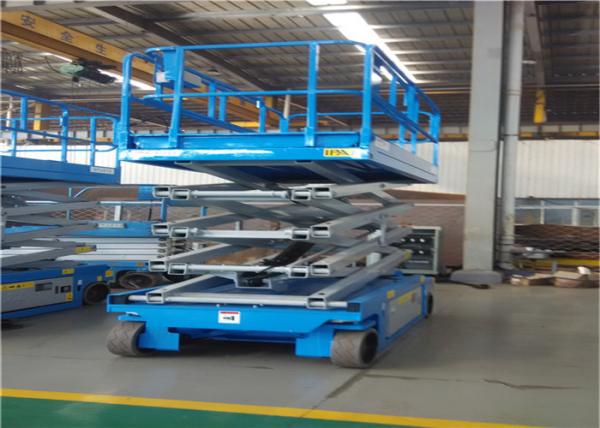 Industrial Pallet Truck Single Man Scissor Lift , Self Propelled Scissor Lift For Window Cleaning