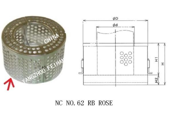 STAINLESS STEEL 316 SUCTION FILTER FOR  OIL TANK SEWAGE WELL MEODL: NO.62RB-80A ROSE BOX