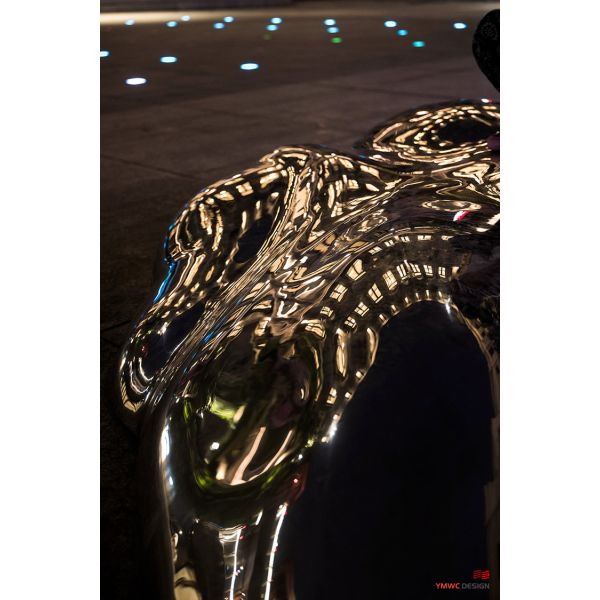 Outdoor Stainless Steel Landscape Sculptures for Customer Size Metal Art Installations