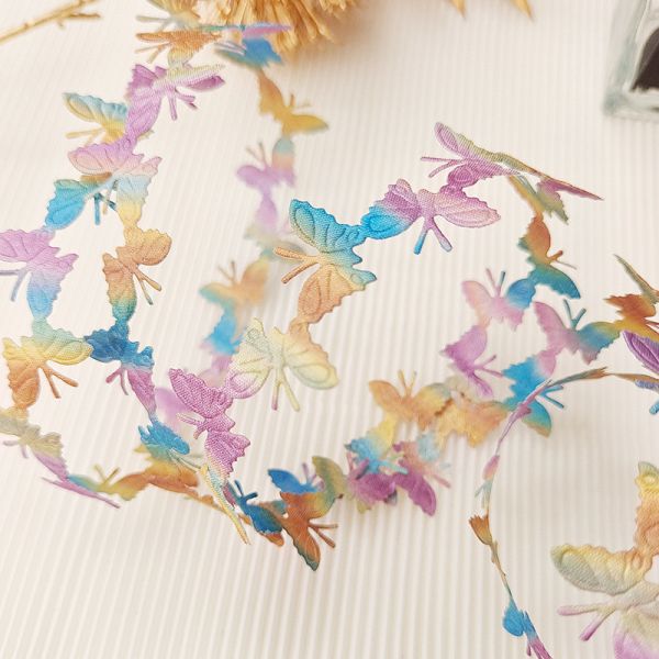 2cm*25y cinta de mariposa ultrasónica para embalaje de regalos y accesorios de ropa